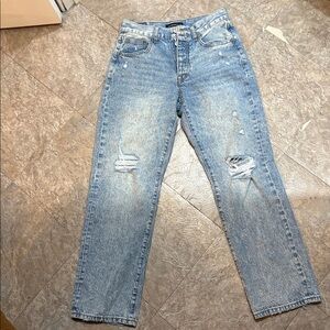 Distressed Light Blue Jeans